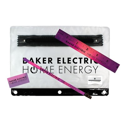 Clear Translucent Mood School Kit w/Ruler